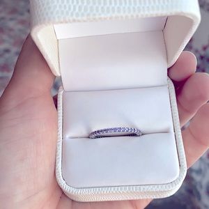 AUTHENTIC Pandora Purple CZ Band Ring